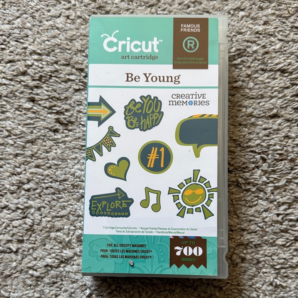 Cricut Be Young Art Cartridge with Green and Yellow Designs